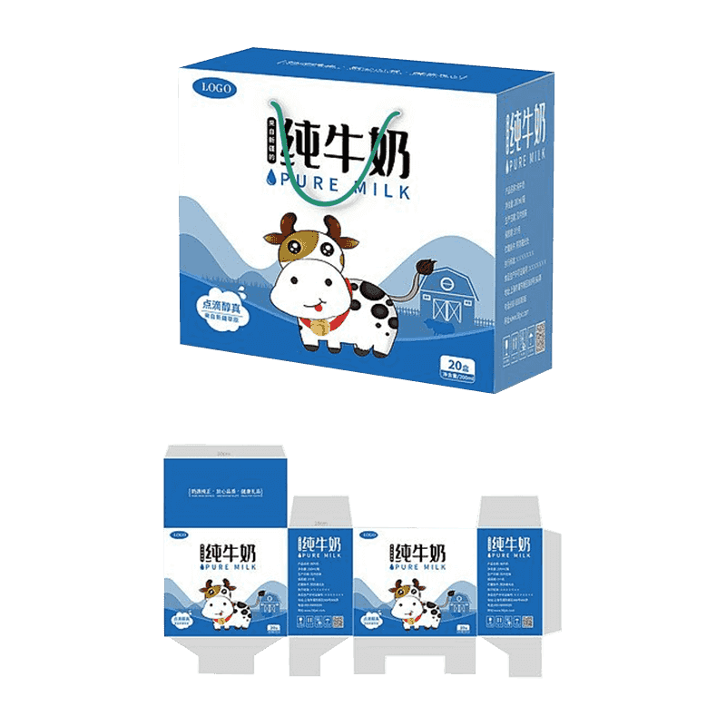 Golfkartonnen melkverpakkingsdozen