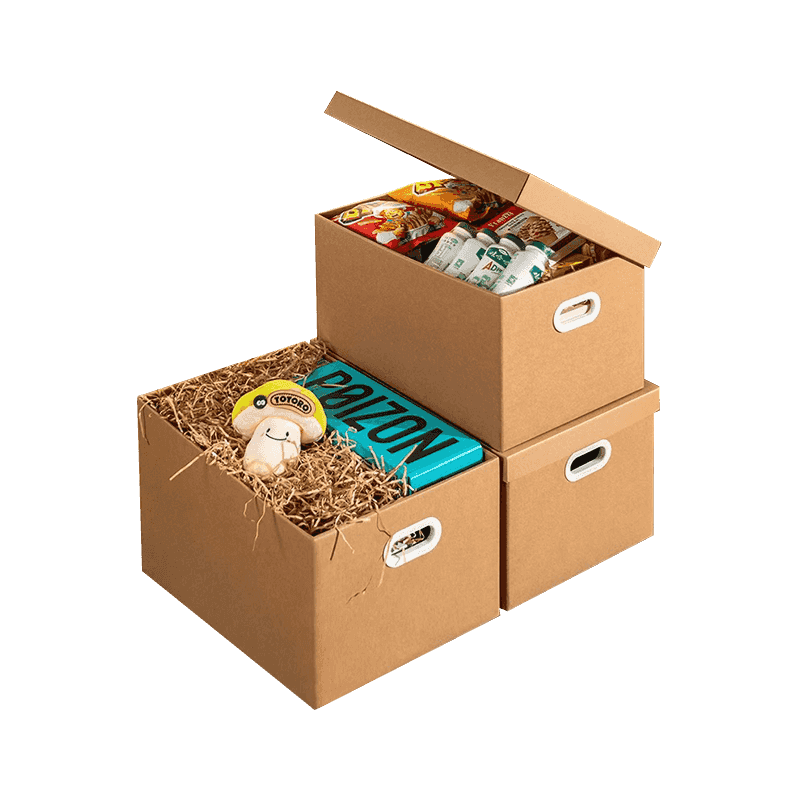 Golfkartonnen verzenddozen verplaatsen