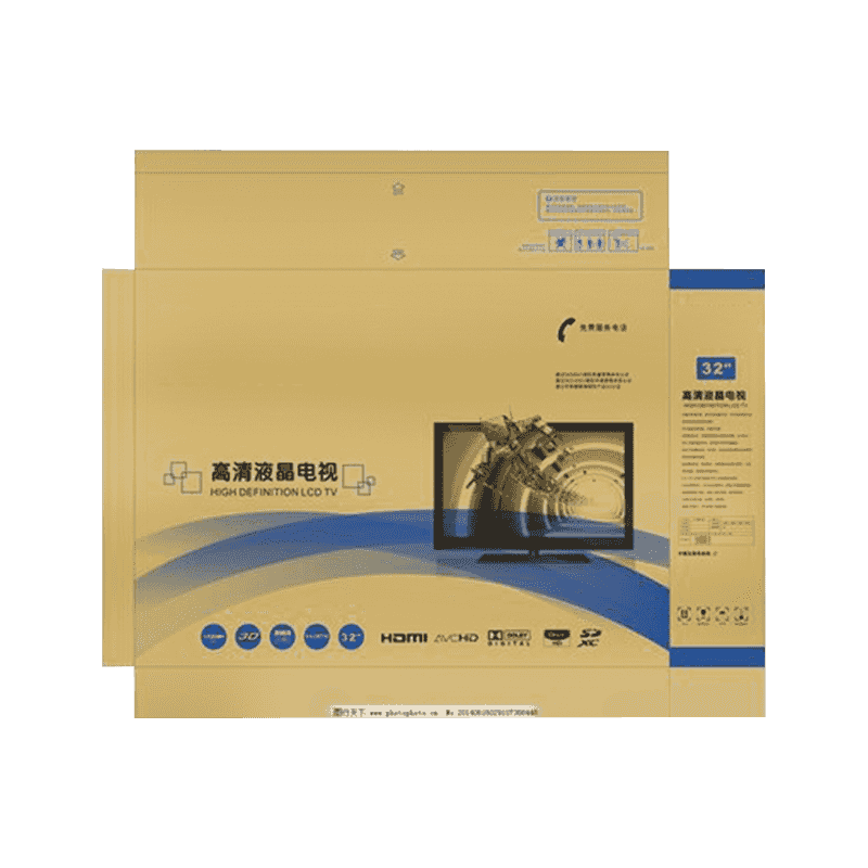 Golfkartonnen tv-verpakkingsdozen