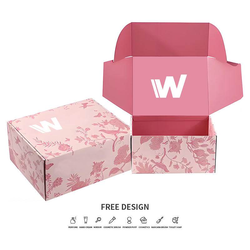 Bloemen en planten gegolfde cosmetische verpakkingsdozen