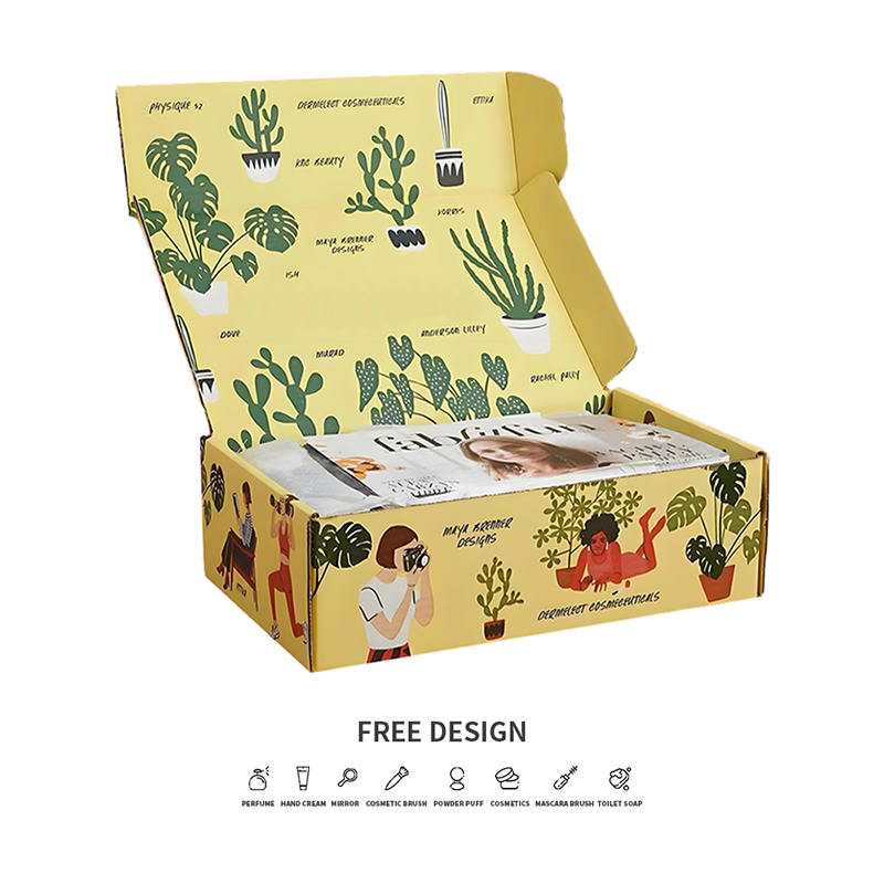 Speelse potplanten gegolfde cosmetische verpakkingsdozen