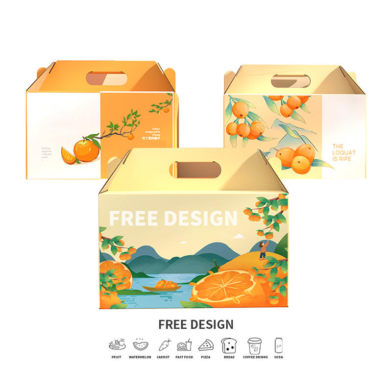 Gegolfde oranje verpakkingsdozen