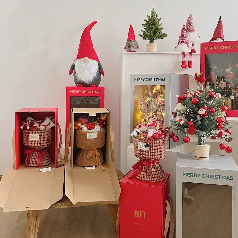 Feestelijke thema-transparante bloemengeschenkdozen